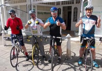 Tenby police team complete 'Snowby' cycling challenge