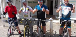Tenby police team complete 'Snowby' cycling challenge