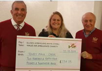 Tenby Choir's Air Ambulance donation