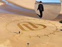 Tenby sand art helps raise awareness of organ donation