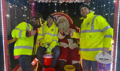 Santa's tour continues with Round Table's little helpers!