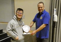 Geraint given memorial shield by Rotarians
