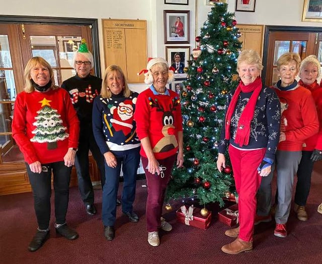 Tenby ladies section's Save the Children festive fundraiser