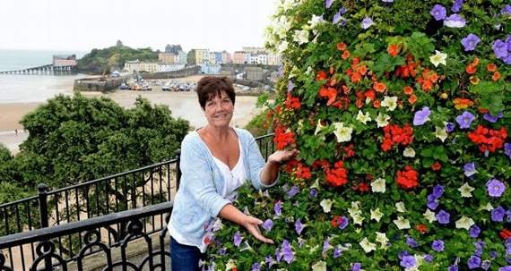 Tenby in Bloom chair Cllr Sue Lane