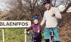 Pembrokeshire father and son get on their bikes for hospital