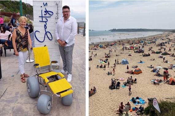 Beach wheelchair adapted for children now available to enjoy Tenby’s South Beach