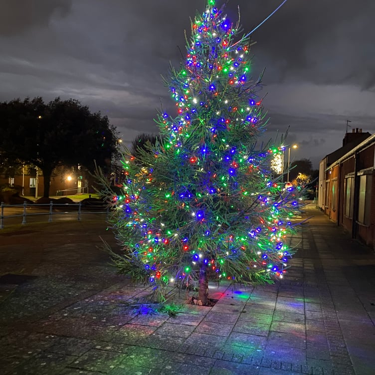Christmas tree in Pembroke Dock