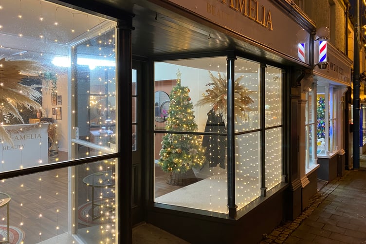 Christmas illuminations in Pembroke Dock
