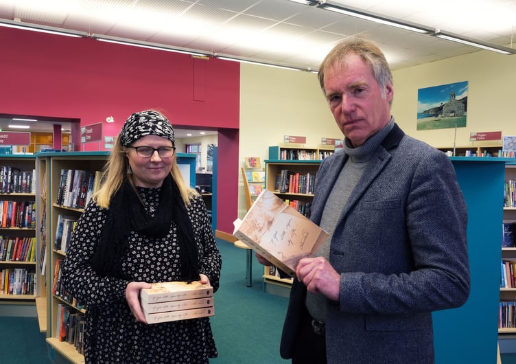 ‘If God Will Spare My Life’ will shortly be available throughout county libraries. Author Mike Lewis presented copies to Tracey Johnson, Manager of Fishguard Library.