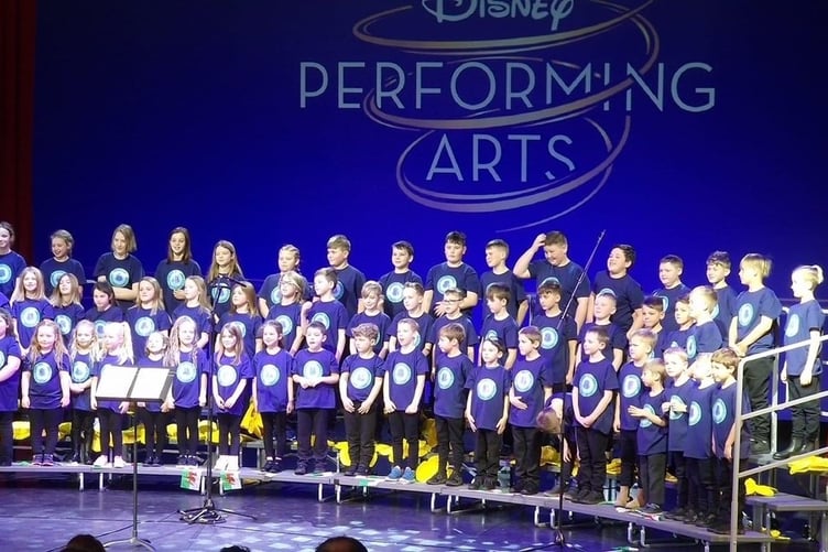 Coastlands CP pupils singing at Disneyland Paris