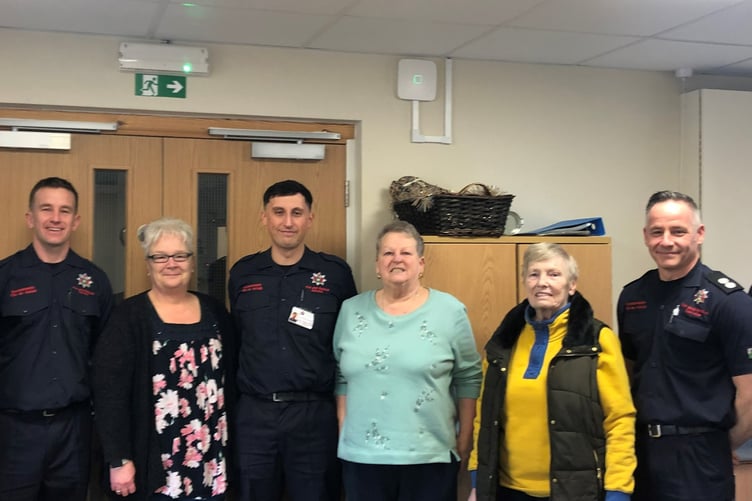 The Pembroke Dock Crew with the 'Knit and Natter' Group.