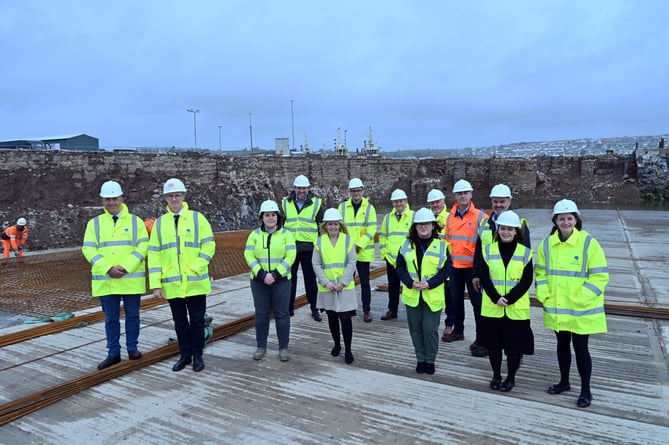 The Secretary of State for Wales, David TC Davies, visited Pembroke Port where the multi-million pound Pembroke Dock Marine project is underway.