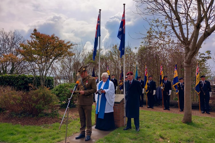 Anzac Memorial procession at Milford Haven