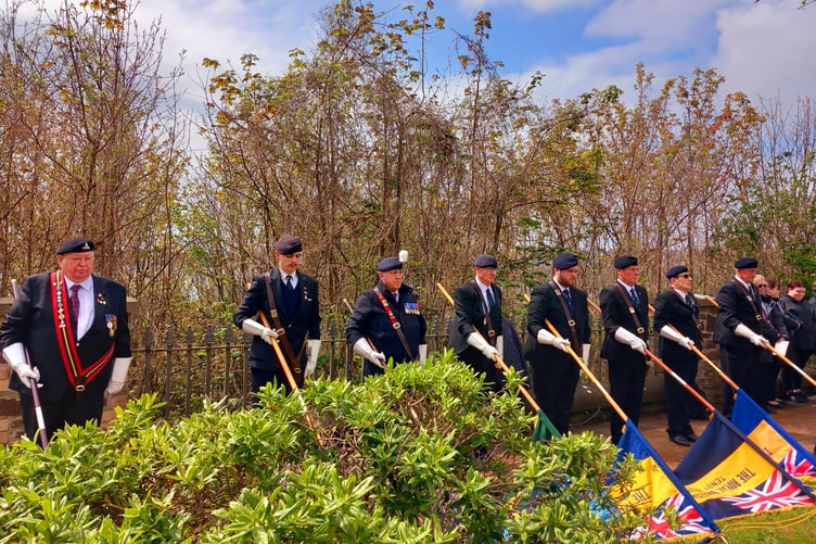 Standard bearers at the Anza Memorial Service, Milford Haven