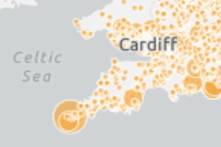 Map credit Esri: Heat map showing over 14,000 anonymous reports to Crimestoppers about cannabis cultivation concerns from across the UK in 2022