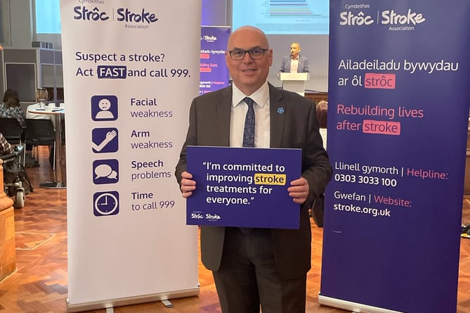 Senedd Member Paul Davies is pictured at an event to discuss the future of stroke services in Wales.