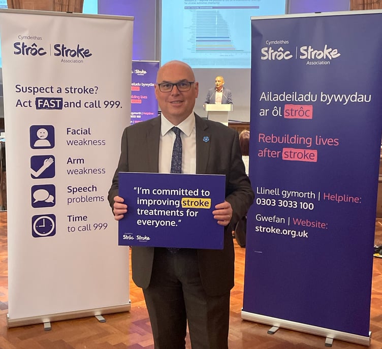Senedd Member Paul Davies is pictured at an event to discuss the future of stroke services in Wales.