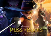 Animated film Puss in Boots showing in Tenby