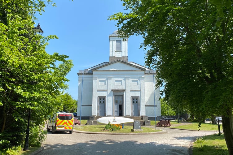 Police van at Heritage Centre