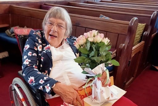 Mrs Sue Mansell being inducted at Carew Wesley Chapel