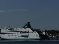 New Pembroke Dock ferry the Oscar Wilde arrives from Rosslare