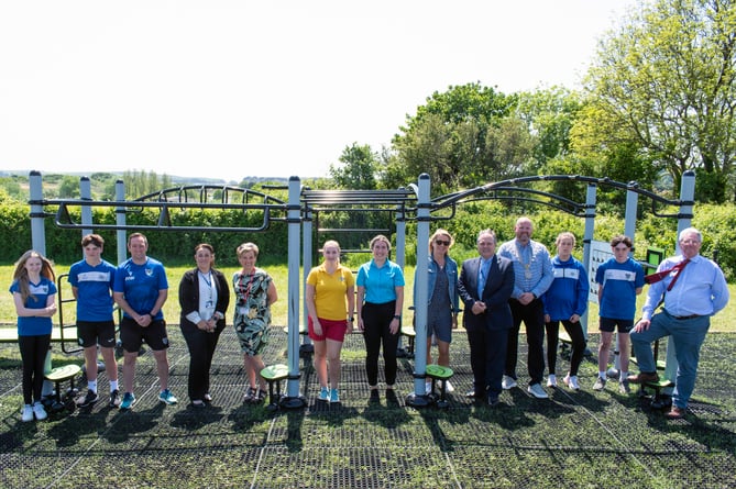 Outdoor gym launch at Ysgol Greenhill