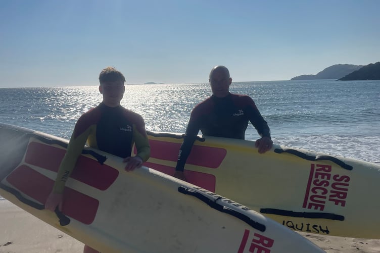 RNLI Father and Son Surf Life Rescue Lifeguards