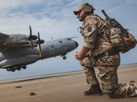 Huge military transport planes spotted on Carmarthenshire beach