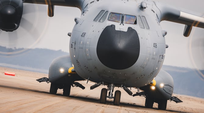See SWNS story SWNAbeach. How's this for a day at the beach? Huge military transport planes have been spotted landing on Pembrey Sands in West Wales. The RAF Atlas A400Ms have been carrying out beach landing training at the coastal spot this week. They also practiced the insertion of so-called pathfinders, specialised soldiers dropped into place in order to set up and operate drop zones. Incredible pictures show the crews of the Brize Norton-based LXX and 30 Squadrons carrying out the objectives.