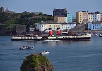 A warm Tenby welcome for Waverley paddle steamer