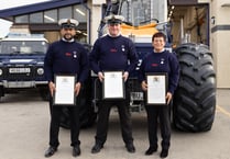 Pembrokeshire RNLI volunteers awarded for saving lives of two kayakers