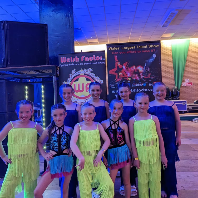 The winning team from Dynamix Dance School in Saundersfoot