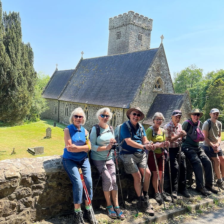 Steps2Health Nordic Walkers at Llawhaden Church