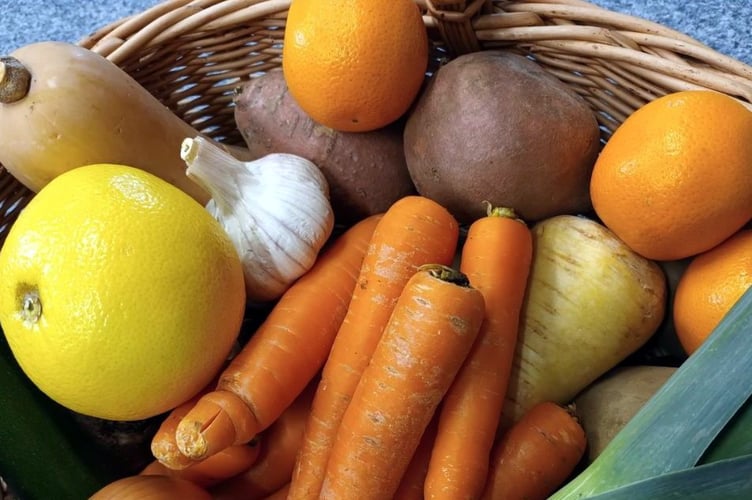 Fruit and veg at a Pembrokeshire food hub