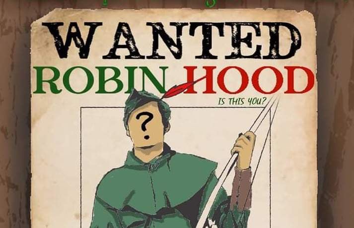 Audition poster for Saundersfoot FootlightsRobin Hood panto