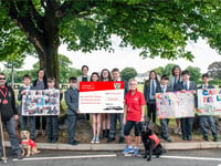 Four legged friends at Greenhill School, Tenby