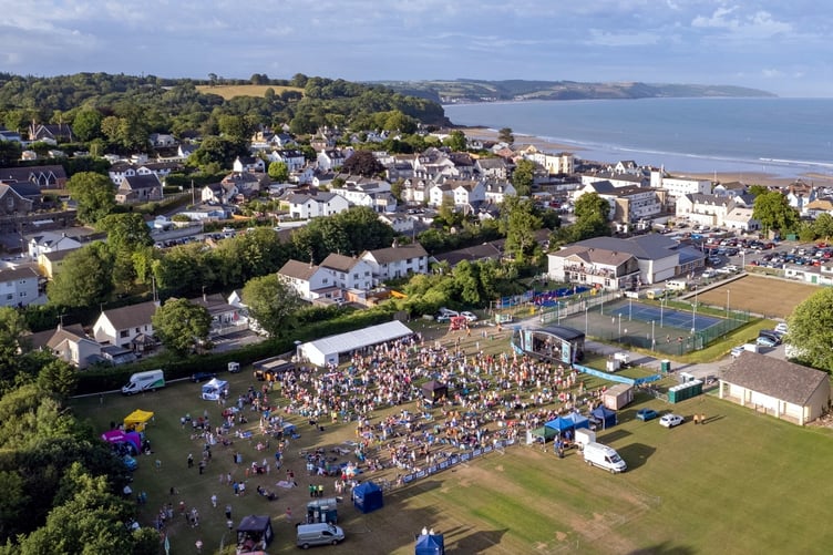 Aerial view of Saundersfest 2023
