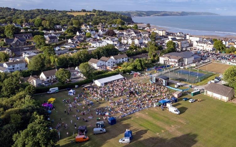 Aerial view of Saundersfest 2023