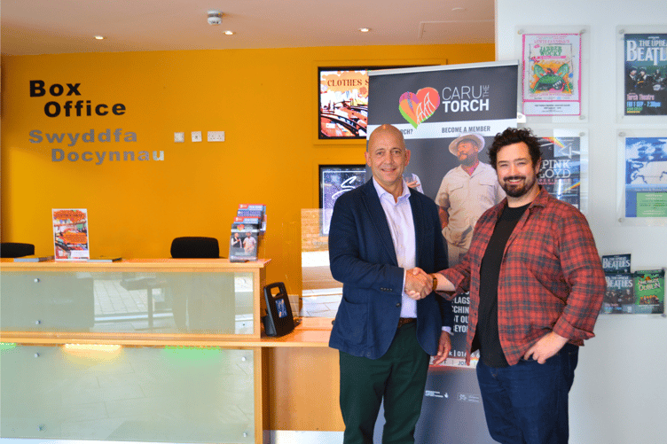 Tom Sawyer, Chief Executive of the Port of Milford Haven and Ben Lloyd, Executive Director at the Torch Theatre