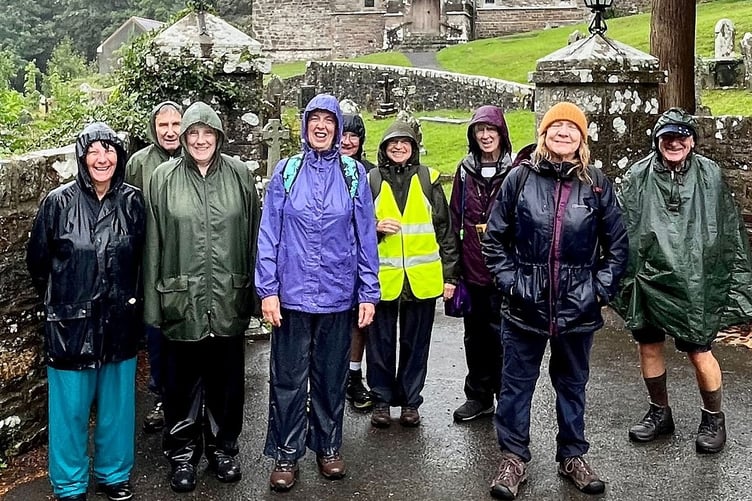 Soggy Speedies outside St IssellÕs Church in Saundersfoot