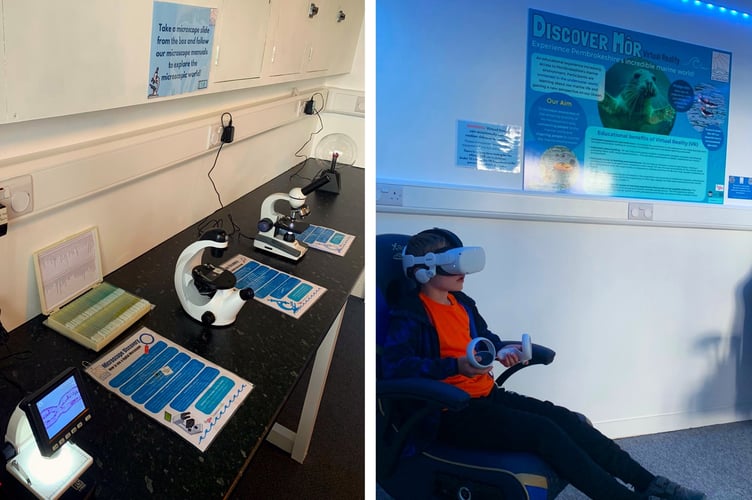 Discover Mor Microscopes and VR Chair at Ocean Lab, Goodwick