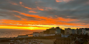 Tenby Harbour sunrise and magical fog snapped up by visitor