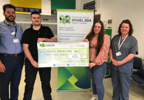 £800 raised for bereavement midwifery team at Glangwili