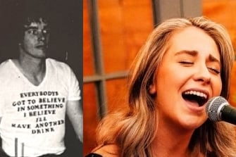 Pictures show a young John Gibbon (pictured when he played with George Melly) and vocalist Lee Nathaniel