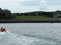 Emergency services unite to rescue casualty stuck in Pembroke Dock mud