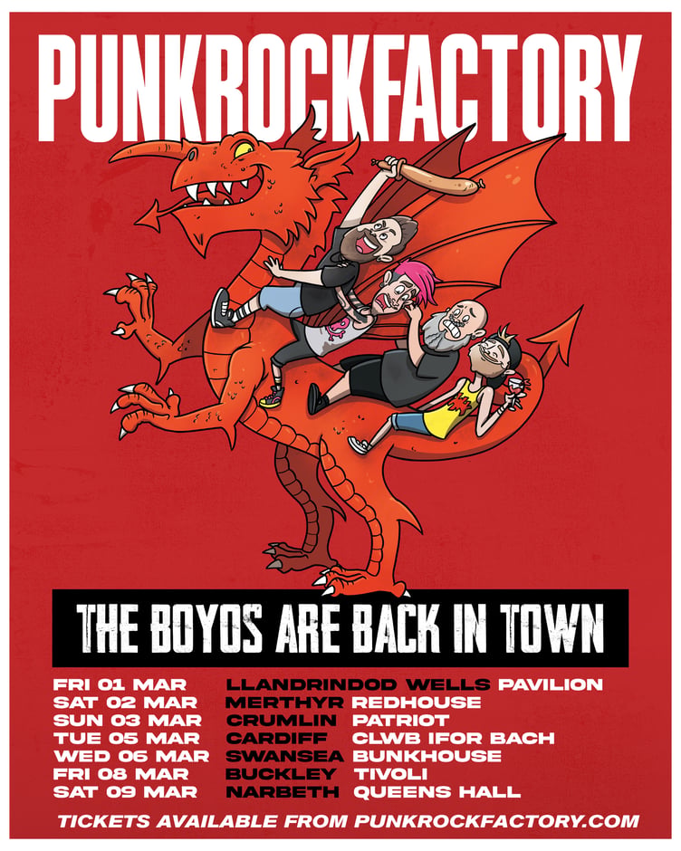 Punk Rock Factory Welsh tour poster