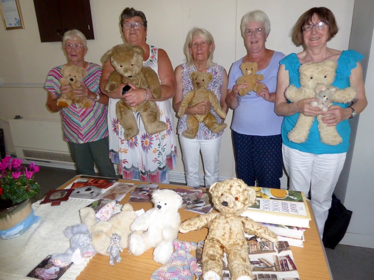 For a talk on mending teddy bears recently, members of Tenby Friendship Club brought their own!