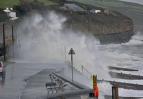 Storm Agnes unleashes the power of the sea at Amroth seafront