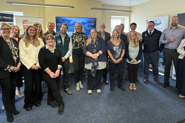 Climate Change Minister Julie James with members of the Pembrokeshire Coastal Forum