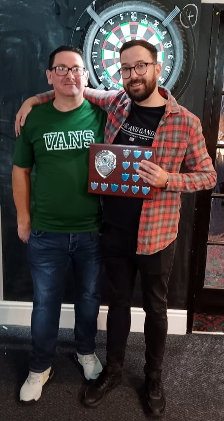 Pictured are Master finalists: Runner up Stuart Narbett (Eagle), Winner Paul James (Bush Rob)